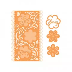 Tonic Studio Verso Die - Mini Slimline Funky Flowers