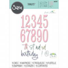 Thinlits Die Set - Fabulous Birthday Numbers by Debi Potter