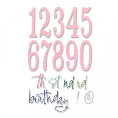 Thinlits Die Set - Fabulous Birthday Numbers by Debi Potter