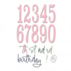 Thinlits Die Set - Fabulous Birthday Numbers by Debi Potter