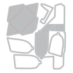 Sizzix - Clear Stamps with Cutting Dies - Letter Drop by 49 & Market