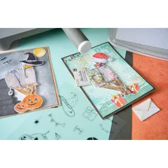 Sizzix - Clear Stamps with Cutting Dies - Letter Drop by 49 & Market