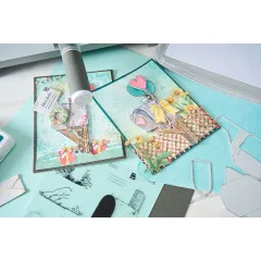 Sizzix - Clear Stamps with Cutting Dies - Letter Drop by 49 & Market