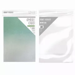 Craft Perfect Ombre Card - Opalescent Green