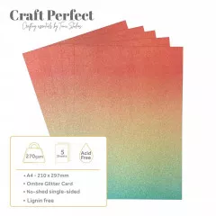 Craft Perfect Ombre Card - Mermaid Shimmer