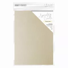 Craft Perfect Speciality Luxury Embossed Card - Double Cream