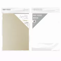 Craft Perfect Speciality Luxury Embossed Card - Double Cream