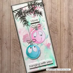 Vaessen Creative - Stanzschablone - Weihnachtskugeln & Tannenzweig