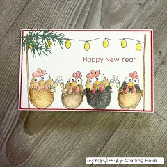 Vaessen Creative - Clear Stamps - Weihnachtshühner 1