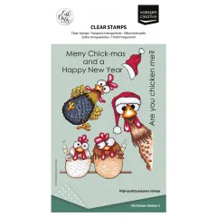 Vaessen Creative - Clear Stamps - Weihnachtshühner 2