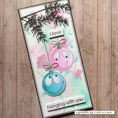 Vaessen Creative - Clear Stamps - Weihnachtskugeln Gesichter