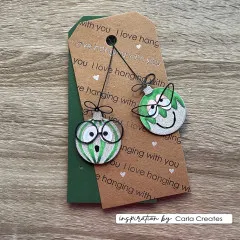 Vaessen Creative - Clear Stamps - Weihnachtskugeln Gesichter