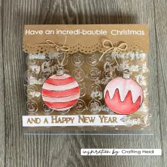 Vaessen Creative - Clear Stamps - Weihnachtskugeln Gesichter