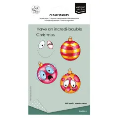 Vaessen Creative - Clear Stamps - Weihnachtskugeln
