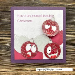 Vaessen Creative - Clear Stamps - Weihnachtskugeln