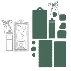 Vaessen Creative - Stanzschablone - Odey's Birthday Party - Label