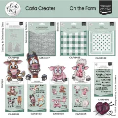 Vaessen Creative - Embossing Folder - Wood on the Farm by Carla Creates