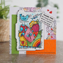 Clear Stamps - Rainbow heart