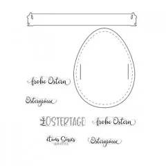 Mundart Stanzschablone und Clear Stamps Set - Ostern