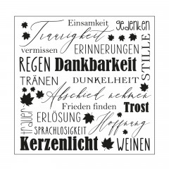 Vaessen Creative Embossing Folder - Deutscher Text Trost