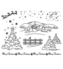 Clear Stamps - Weihnachtslandschaft