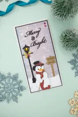 Metal Die - Vintage Snowman Seasonal Sentiments