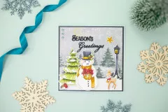 Metal Die - Vintage Snowman Seasonal Sentiments