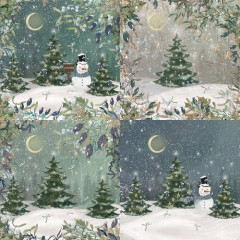 Vintage Snowman 12x12 Paper Pad