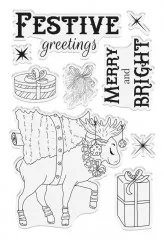 Clear Stamps - Vintage Snowman Merry and Bright