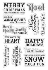 Clear Stamps - Vintage Snowman Winter Blessings