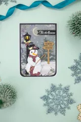 Clear Stamps - Vintage Snowman Winter Blessings