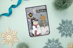 Clear Stamps and Cutting Die - Vintage Snowman Jolly Snowman