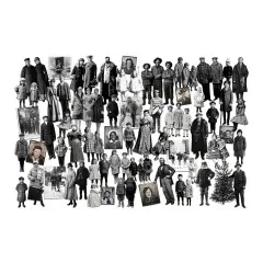 57 Weihnachts-Die-Cuts von Tim Holtz: Vintage Fotos, Menschen und Figuren in Schwarz-Weiß zum Ausstanzen und Kombinieren