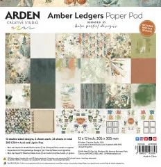 Arden Creative Studio - 12x12 Paper Pad - Amber Ledgers by Katie Pertiet