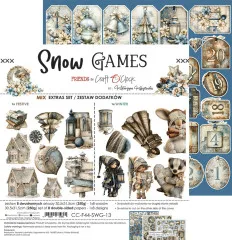Snow Games Extras Set Papierbogen mit Geschenkanhängern und weihnachtlichen Details