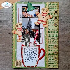 Gestaltete Scrapbook-Seite mit Stempeln aus dem Seasonal Postage Set und Lebkuchenmann