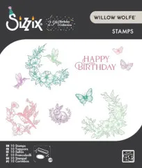 Sizzix - Clear Stamps by Willow Wolfe - Birthday Blooms