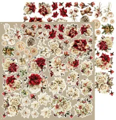 Bogen mit weihnachtlichen Blumen und Gestecken aus dem Craft O'Clock Set
