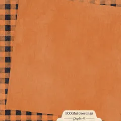 Nahaufnahme Orange Papier mit schwarzem Karomuster und Farbverlauf