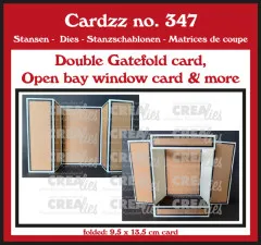 CREAlies Cardzz - Nr. 347 - Double Gatefold Card / Open Bay Window Card / Bridge Card
