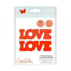 Tonic Studios mandala moments - love stamp and die set