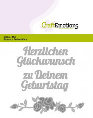 CraftEmotions Die Text - Herzlichen Glückwunsch (DE)