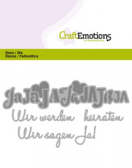 CraftEmotions Die Text - Wir werden heiraten (DE)