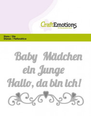 CraftEmotions Die Text - Baby Hallo, da bin ich! (DE)