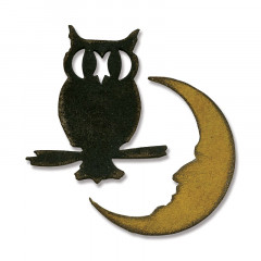 Movers and Shapers Magnetic Die - Mini Owl and Crescent Moon