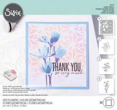 Sizzix Layered Stencils - Geo Flowers