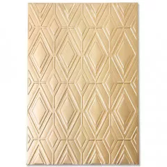 Multi-Level Embossing Folder - Rhombus Line Pattern