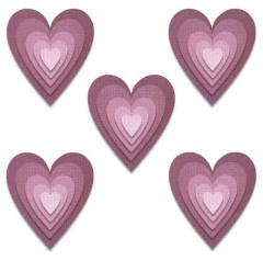 Thinlits Die Set - Stacked Tiles Hearts Tim Holtz