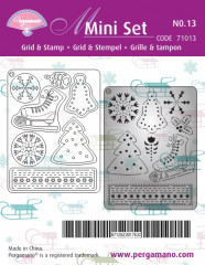 Mini Set Grid und Stempel 13 - Winterfestival