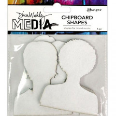 Dina Wakley Media Chipboard Shapes - Passport Photos